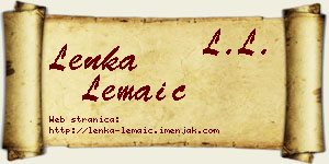 Lenka Lemaić vizit kartica
